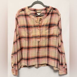 L.L. Bean Women's Day Breeze Collarless Shirt